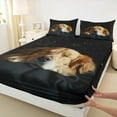 thumbnail image 3 of Castle Fairy Animal Dog 4pcs Bed Sheets,Starry Sky King Sheets,Black Wheat Super Cozy Sheet Set,Ultra Soft Kawaii Home Decor, 3 of 7