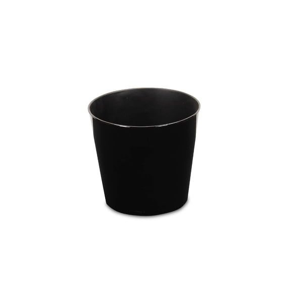 Contemporary Home Living 9" Black Solid Round Tapered Planter