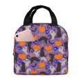thumbnail image 1 of Disketp Halloween Black Cats for Insulated Lunch Bag for Women and Men, Perfect for Work, Hiking, Picnic, 1 of 8