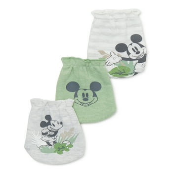 Mickey Mouse Infant Unisex Mitten, 3-Pack, Sizes 0-12M