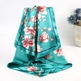 thumbnail image 3 of AWAYTR 35" Large Square Satin Head Scarf - Silk Hair Scarf Square Hair Bandanas Women Sleeping Head Wraps, 3 of 5