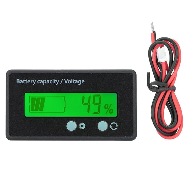 Noref Waterproof Battery Display, Battery Capacity Monitor,GY-6GS PCB HTN Waterproof Battery Capacity Monitor Indicator LCD Display 12-84V