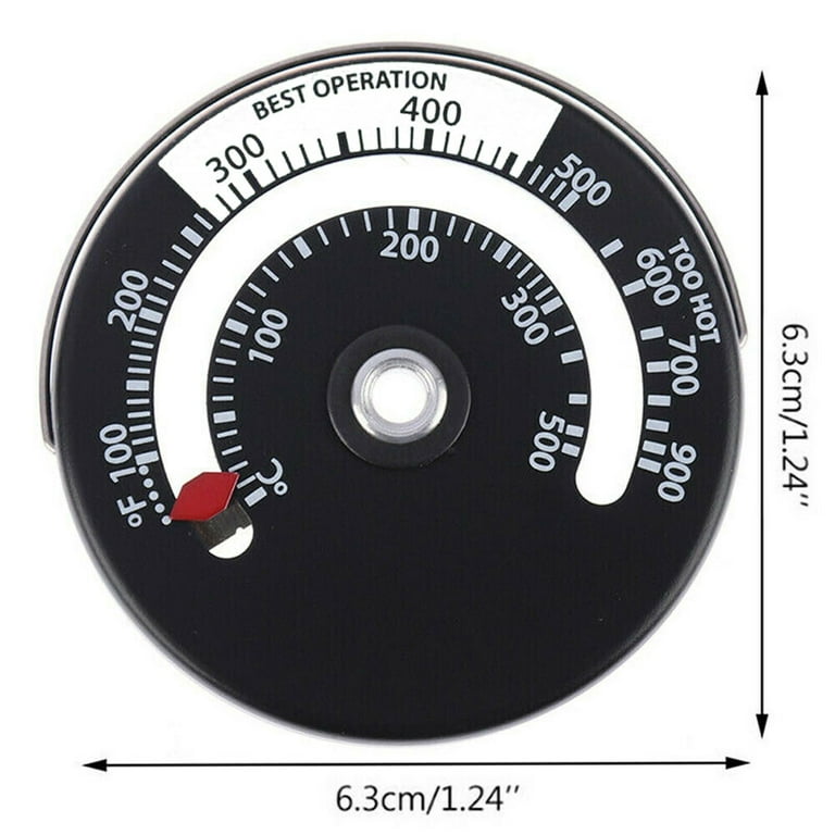 Stove Pipe Thermometer Gauge, Wide Measuring Range Stove Thermometer for  Home or Restaurant Use for Temperature Gauge Fireplace Accessories