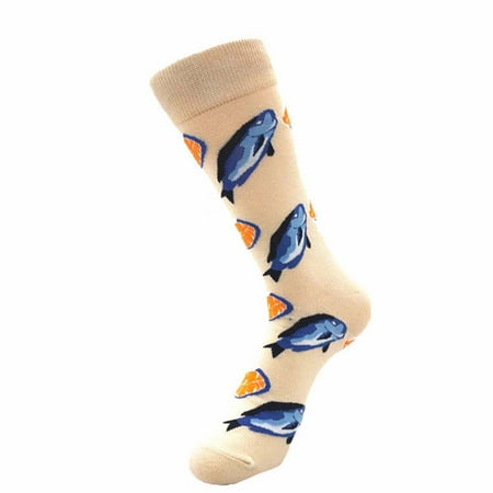 

Fashion Men Women Unisex Casual Cotton Print Middle stockings Socks