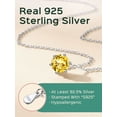thumbnail image 5 of ChicSilver Solid 925 Sterling Silver Round Birthstone Necklace for Women Solitaire 1Carat (6.5mm) Cubic Zirconia Dainty Choker Necklace Christmas Valentines Birthday Graduation Gifts for Her, 5 of 10