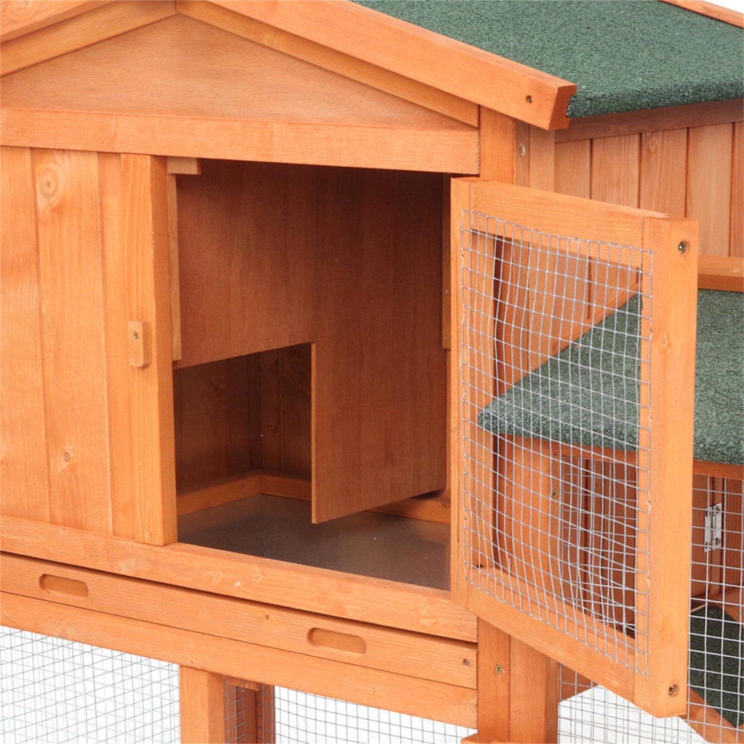 Pefilos 55" Wooden Chicken Coop for Sale Hen House for 6 Chickens Rabbit Wood Hutch Indoor Poultry Cage Habitat Guinea Pig Hutch Outdoor, Orange Pefilos 55" Wooden Chicken Coop for Sale Hen House for 6 Chickens Rabbit Wood Hutch Indoor Poultry Cage Habitat Guinea Pig Hutch Outdoor, Orange