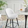 thumbnail image 5 of Bar Stool Chair Barstool, Set of 2, Fabric, Metal, White, Modern Contemporary Urban Design, Bar Pub Cafe Bistro Hotel Restaurant Hospitality, 5 of 10