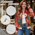 thumbnail image 6 of DISNIMO Christmas Tree Printed Jackets for Women Elk Printed Sweatshirts Long Sleeve Outerwear Jacket V Neck Sweatshirts for Fall Winter, 4XL, 6 of 7