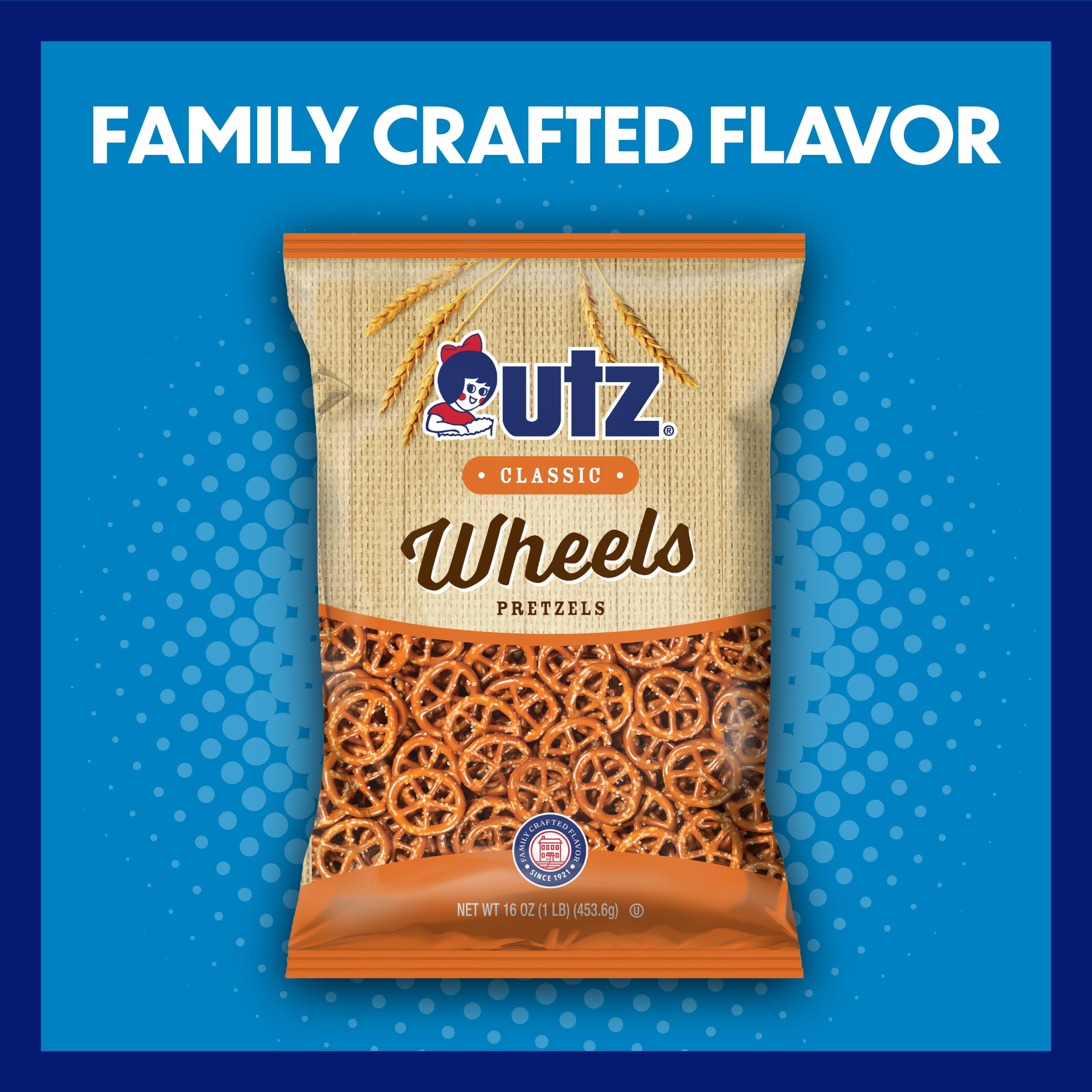 (3 pack) Utz Classic Wheels Pretzels, 16 oz Bag