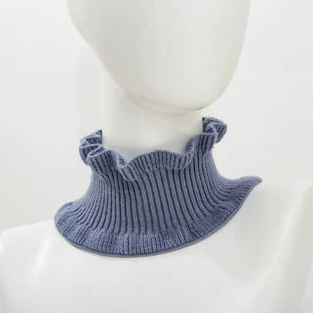 

Wodofoxo Promotion Women s Knitted Bib Covering Neck Cover False High Collar Infinity Loop Scarf