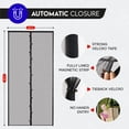 thumbnail image 3 of FLEXIBLE MAGNETS Magnetic Screen Door - Used as Doorway Curtains, Mosquito net, Temporary door, Window Screens and Patio Screen Mesh - Pet & Kid Friendly Door Screen Magnetic Closure - 83 x 40 Inches, 3 of 6