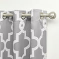 thumbnail image 4 of Exclusive Home Ironwork Sateen Woven Room Darkening Blackout Grommet Top Patio Curtain Panel, 108"x84", Silver, 4 of 9