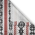 thumbnail image 3 of Ambesonne Nordic Kitchen Curtains, Ornate Seasonal Motifs Art, 55"x39", White Black Ruby, 3 of 3
