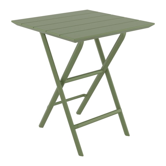 Compamia Helen Square Folding Bistro Table 24 inch Olive Green