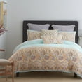 thumbnail image 3 of 100% Cotton 3-Piece Percale Weave Reversible Comforter Set, King, Puri - Heirlooms of India, 3 of 8