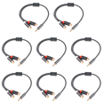 thumbnail image 1 of Cable Audio Estéreo Flexible 0 3 Metros 5 Mm A 2 RCA Adaptador Y, 1 of 9
