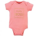 thumbnail image 4 of Hudson Baby Infant Girl Cotton Bodysuits 3pk, Mini Boss, 12-18 Months, 4 of 4