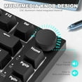 thumbnail image 3 of AJAZZ AK820 Mechanical Keyboard with CNC Knob Control, 75% ANSI Layout, 81Keys Gasket Mount Wired Gaming Keyboard, 5 Sound Absorbing Foam Hot-swap for PC, MAC, 3 of 9