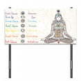 thumbnail image 3 of Colorful Headboard, Sketch Image of Yoga Posed Girl in Peace with Spots Design Relaxation, Upholstered Decorative Metal Bed Headboard with Memory Foam, Twin Size, Multicolor, by Ambesonne, 3 of 4