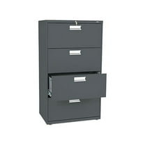 HON 4 Drawers Lateral Lockable Filing Cabinet, Charcoal
