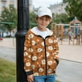 thumbnail image 5 of Xixirimido White Daisy Brown Printed Boys Girls Hoodies Teens Hooded Sweatshirt with Pocket Kids Long Sleeve Fashion Pullover Graphic Design Jacket for Fall Winter for 9-11 Years, 5 of 8