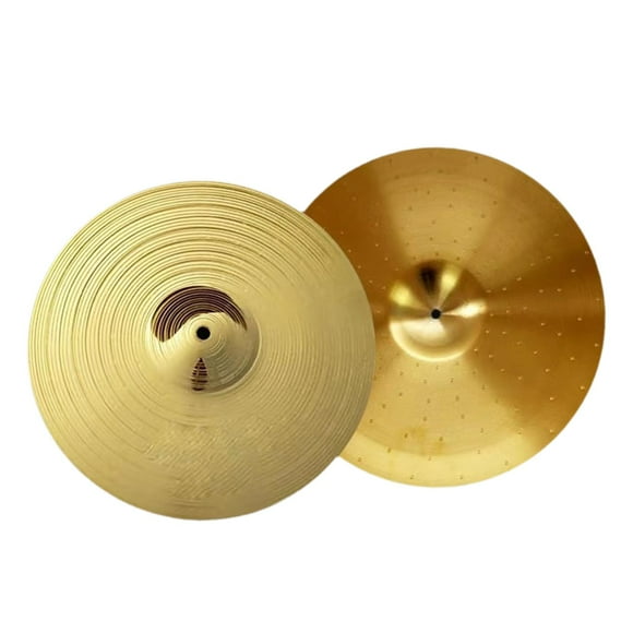 2 piezas Jazz Drum Crash Cymbal Hi Hat Cymbals, Aleación Instrumentos de percusión tradicional Cymbals de batería, Practice Cymbal