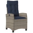 thumbnail image 2 of vidaXL 9 Piece Garden Dining Set with Cushions Grey Poly Rattan, 2 of 5