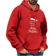 thumbnail image 2 of EchfiProm Mens Hoodies Red Pullover Graphic Hooded Merry Christmas with Pockets Essentials Sweatshirt for Men 2XL, 2 of 4