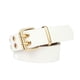 thumbnail image 4 of Cinturón Yuyangstore Hebilla Ojal Doble Unisex Blanco, 4 of 6