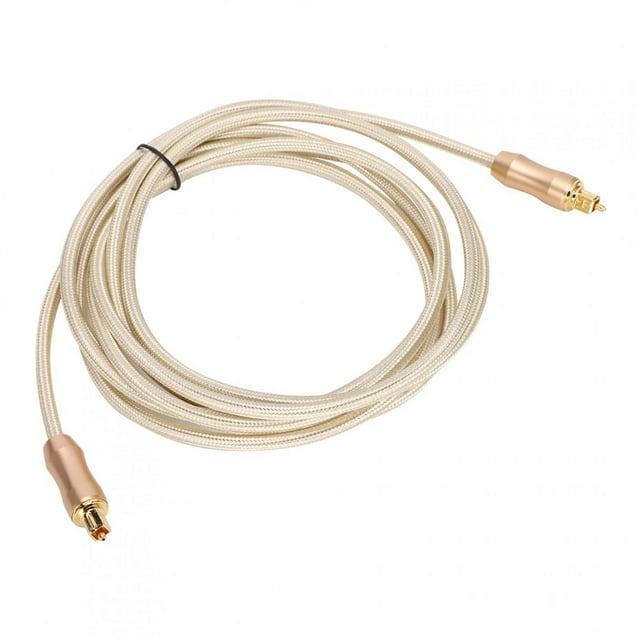 Cable de audio de fibra óptica digital con pista de sonido 5.1 dorado para amplificador de potencia de altavoz TVGold 3m