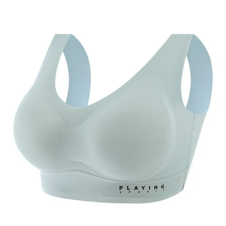 

Bra Women s Trackless Underwire Vest Ice Silk Back Sports Sleep Latex Bra Underwear Nylon running sports bras for women Green