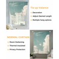 thumbnail image 3 of Blue Grey Cloudy Sky Tie Up Curtains for Window, Thermal Insulated Balloon Shade Adjustable Rod Pocket Curtains Valance Panels for Kitchen Bathroom Cafe 52 x 45 Rustic Clouds Scenery, 3 of 6