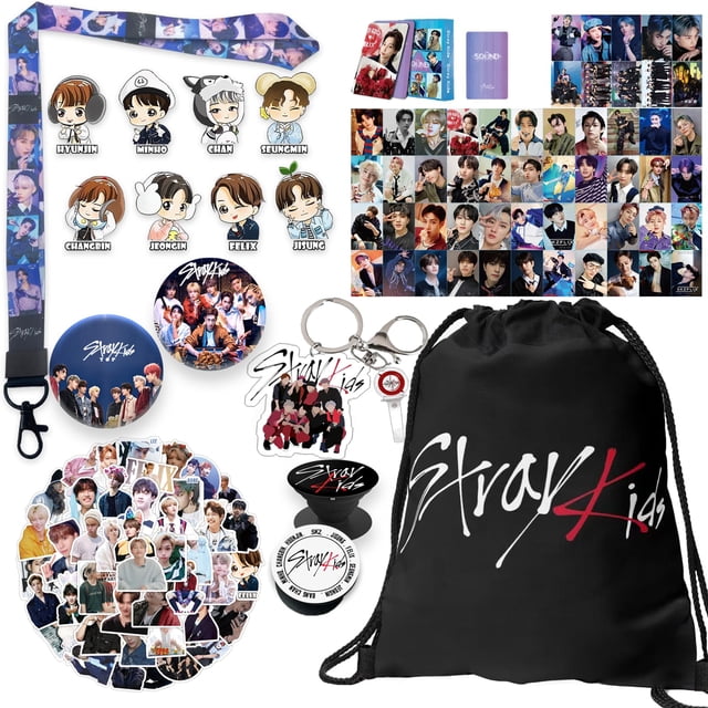Set de productos para fans del álbum Hymik Straykids con tarjetas fotográficas