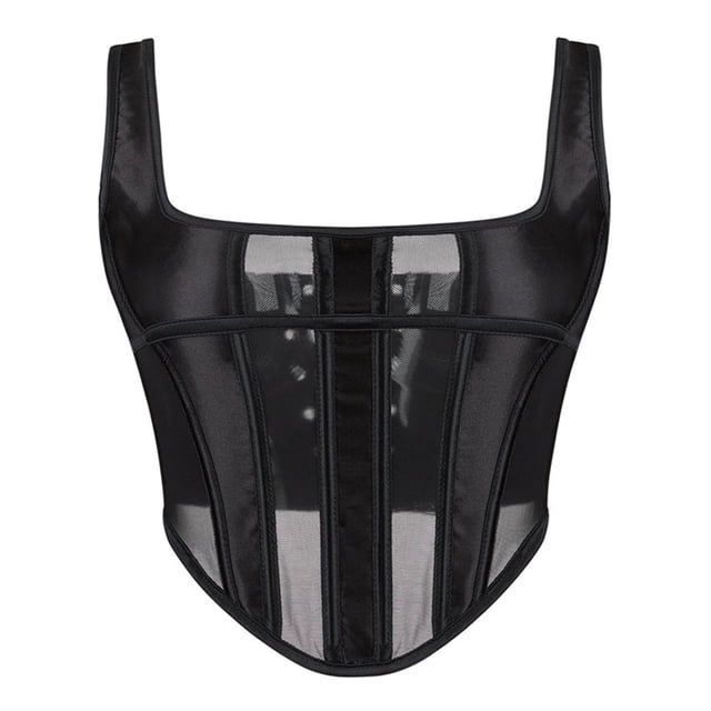 Faja moldeadora de cintura para mujer, color liso, tirantes de gasa, tubo, corsé, camiseta sin mangas, faja de poliéster para mujer