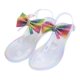 thumbnail image 1 of Bmisegm Ladies Summer Rhinestone Bow Jelly Clip Toe Beach Large Size Flat Transparent Sandals Womens Sandals Summer Clear 9, 1 of 8