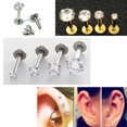 thumbnail image 6 of Opolski Men Women Rhinestone Cartilage Tragus Bar Helix Upper Ear Earring Stud Jewelry, 6 of 8
