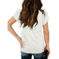 thumbnail image 2 of Petal Sleeve Kids V-Neck Solid Color T-Shirt Tops, 2 of 3