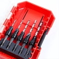 thumbnail image 5 of Juego de 12 Brocas Avellanadas para Roscar, Abridor de Agujeros para Carpintería, Hexagonal, Macho de Roscar Avellanado, 5 of 5
