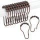 thumbnail image 1 of Ansxiy Ganchos Para Cortinas De Ducha Anillos Anillos De Cortina De Ducha De Metal Inoxidable Para Cortinas De Barras De Ducha De Baño - Juego De 12 Bronce, 1 of 5