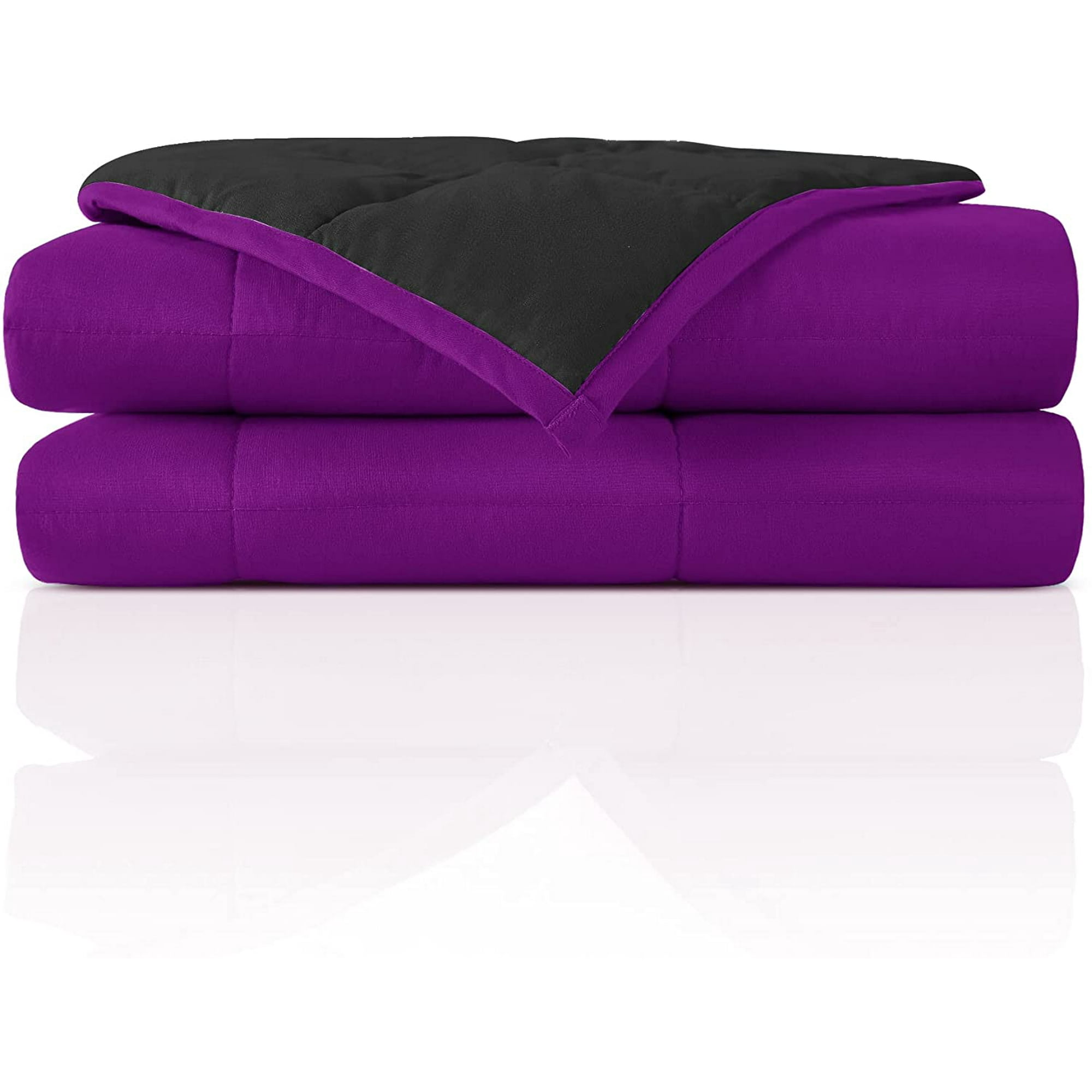 HHHC Weighted Blankets for Adults Twin Reversible Cooling Heavy Blanket 48x72 inches 12 lbs Super Soft Microfiber Material with Premium Glass Beads
