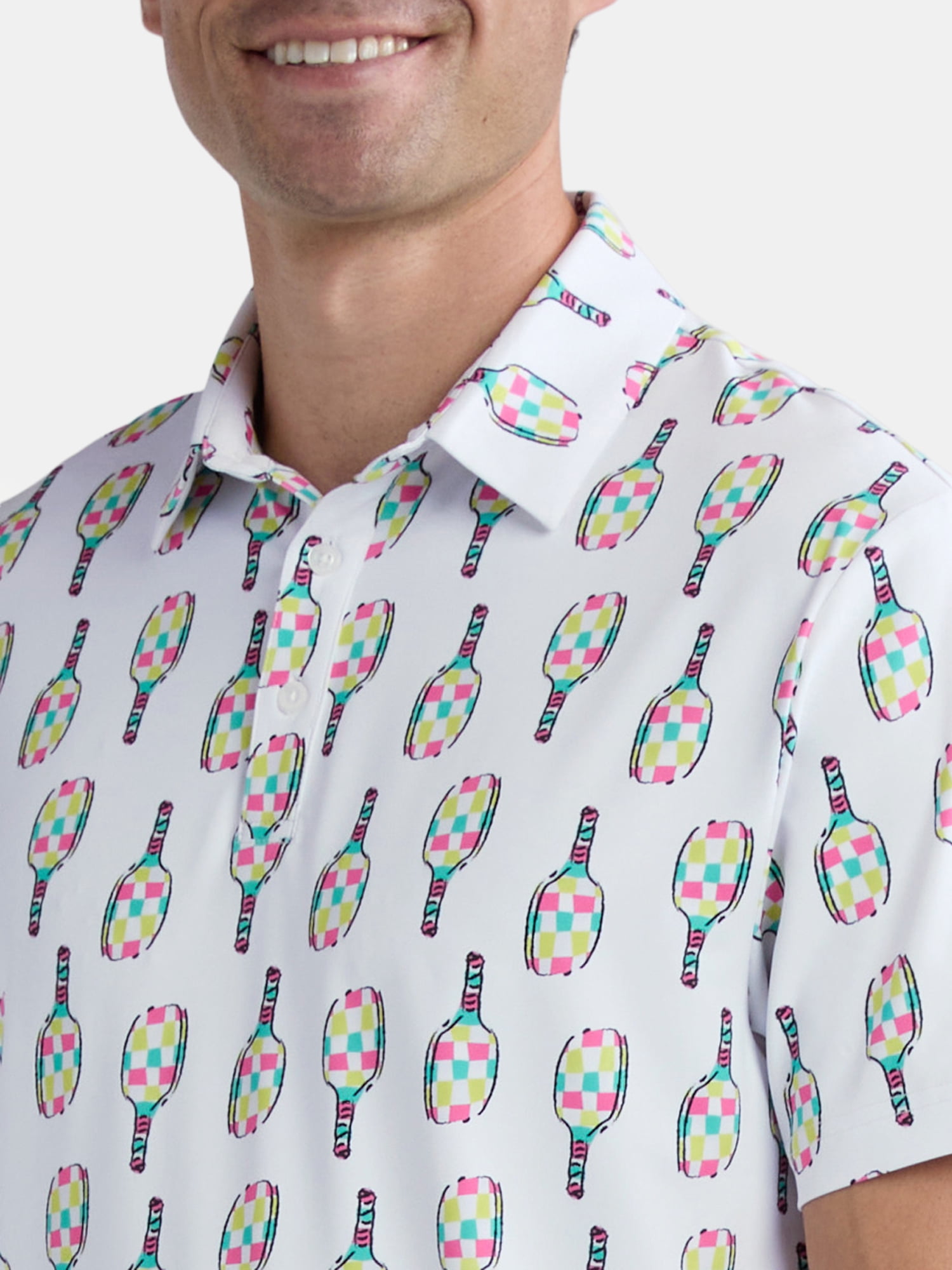 Birdie Bound Men's & Big Men's Novelty Print Golf Polo, Sizes S-5XL
