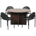 thumbnail image 2 of Boss Office Products 47"W Conference Table with 4 Stacking Chairs in Mahogany, 2 of 11