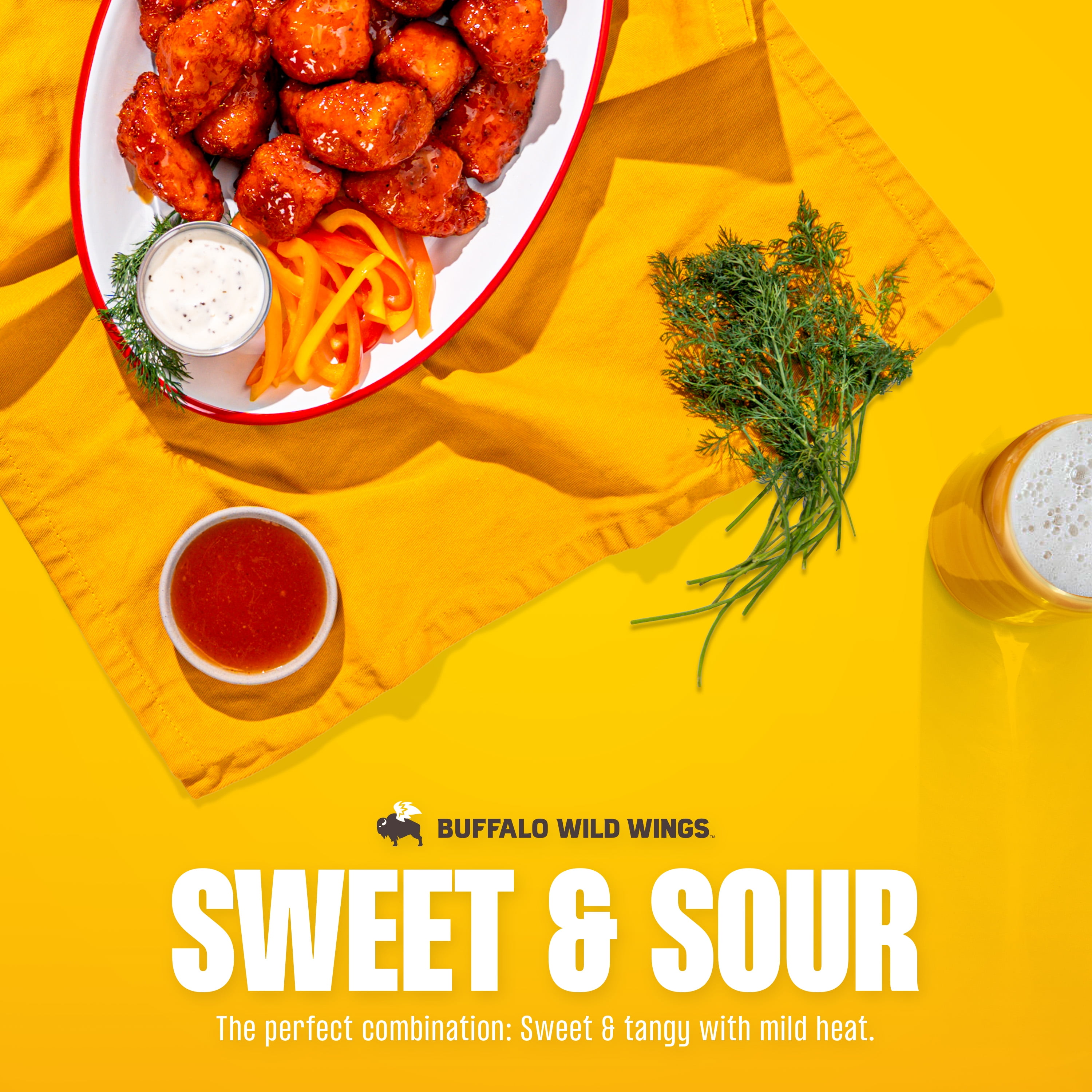 (2 pack) Buffalo Wild Wings Sweet & Sour Sauce, 12 fl. oz.