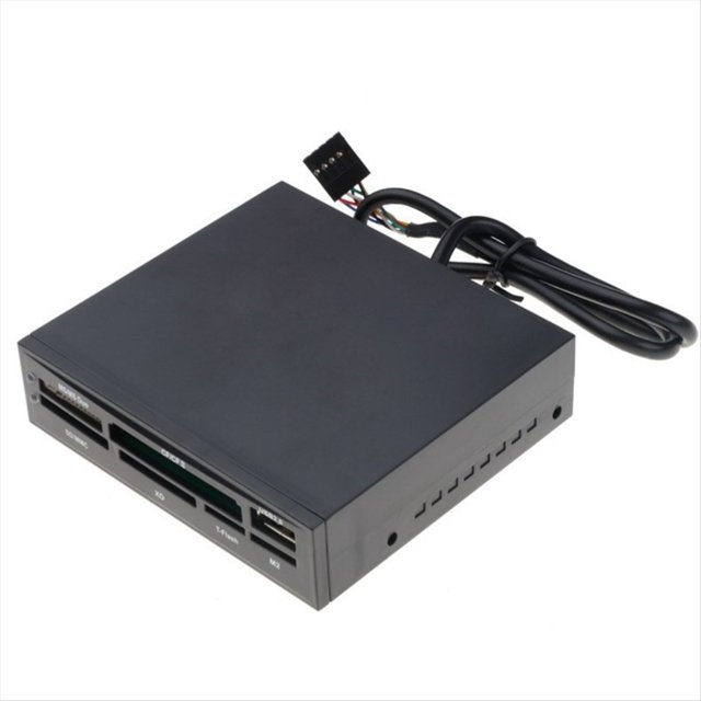 Lector de Tarjetas Integrado para Carcasa de PC, Concentrador USB, Adaptador de Grabadora de Tarjetas de Memoria TFlash para Disco Duro HDD de 3,5 Pulgadas.