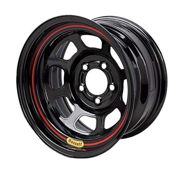 Bassett 58SF5 15X8 D-Hole Lite 5x4.5 5 In. Bckspc Black Wheel
