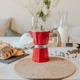 thumbnail image 2 of Moka Pot GROSCHE Milano, 9 tazas, 450 ml, espresso rojo para estufa, 2 of 9