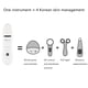 thumbnail image 4 of Espátula facial, removedora de puntos negros con 4 modos, espátula para poros faciales, espátula facial para limpiar una botella, 4 of 7