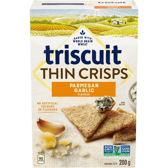 Craquelins Triscuit Minces Croquants Parmesan Et Ail 200 g