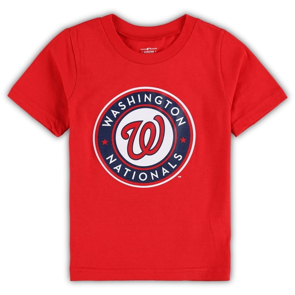 Toddler Red Washington Nationals Team Crew Primary Logo T-Shirt