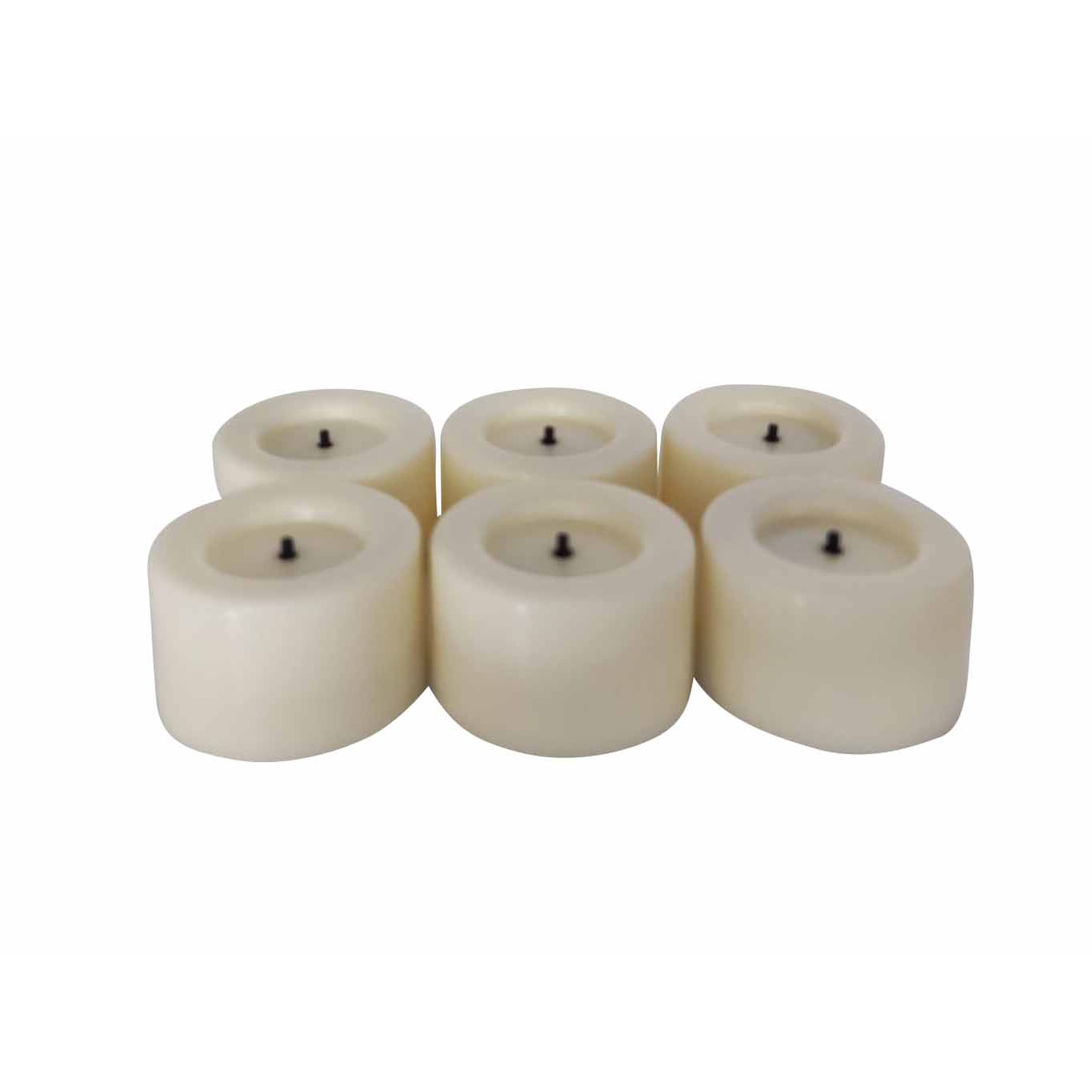 (3 pack) Mainstays Unscented Flameless LED Tealights, Ivory, 6 Count